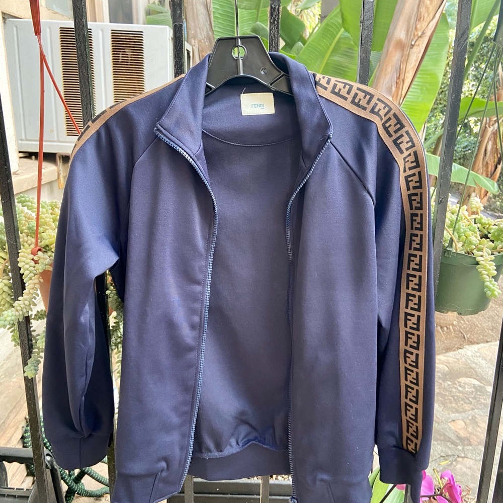 Authentic Fendi FF kids zip up jacket size 12